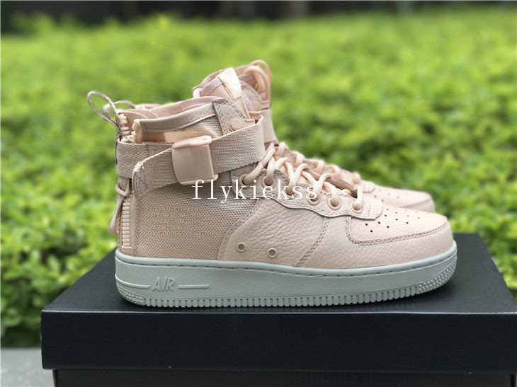 Nike Air Force 1 Midtop Orange Quartz And Pale Grey